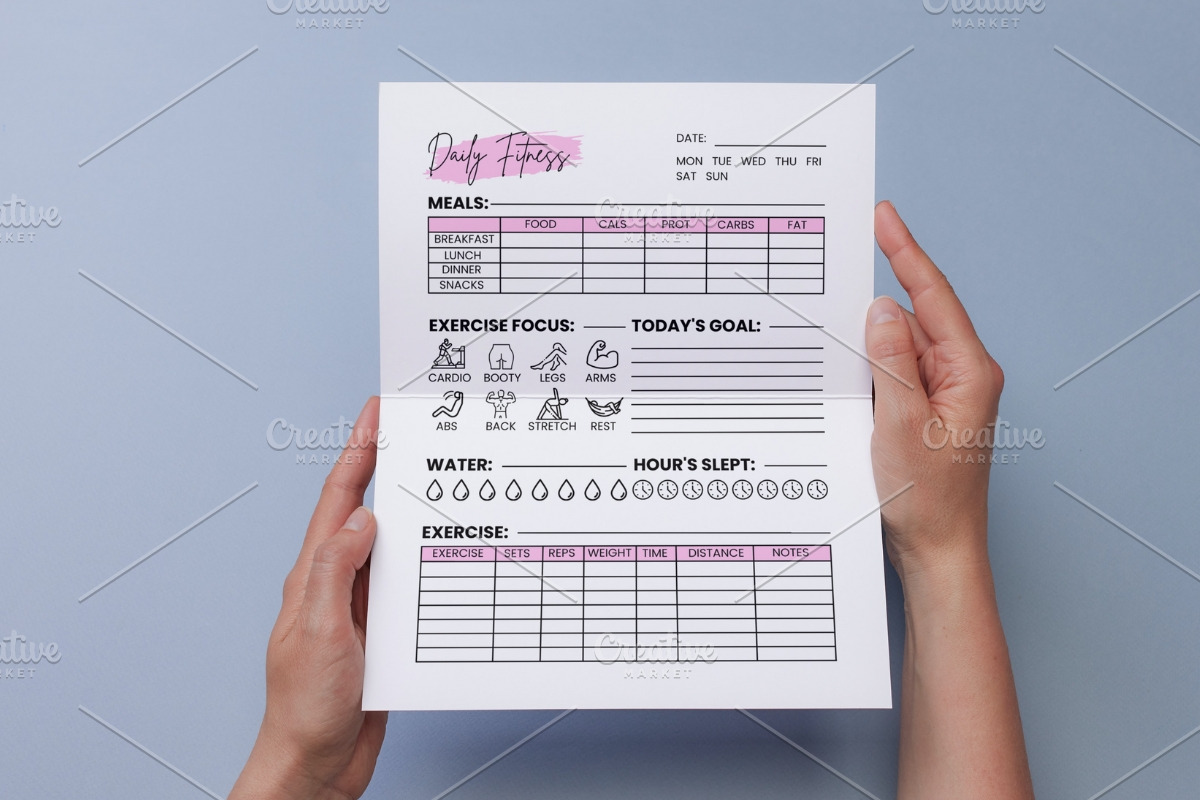 Daily Fitness Tracker, a Print Template by HillTract (Photo 5 of 5)