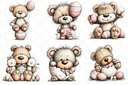 Whimsical Easter Teddy Bear Clipart, an Illustration by Black Bird Studio (Thumbnail 3 of 6)
