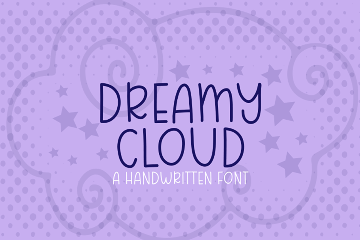 Dreamy Cloud, a Sans Serif Font by Carrtoonz (Photo 1 of 5)
