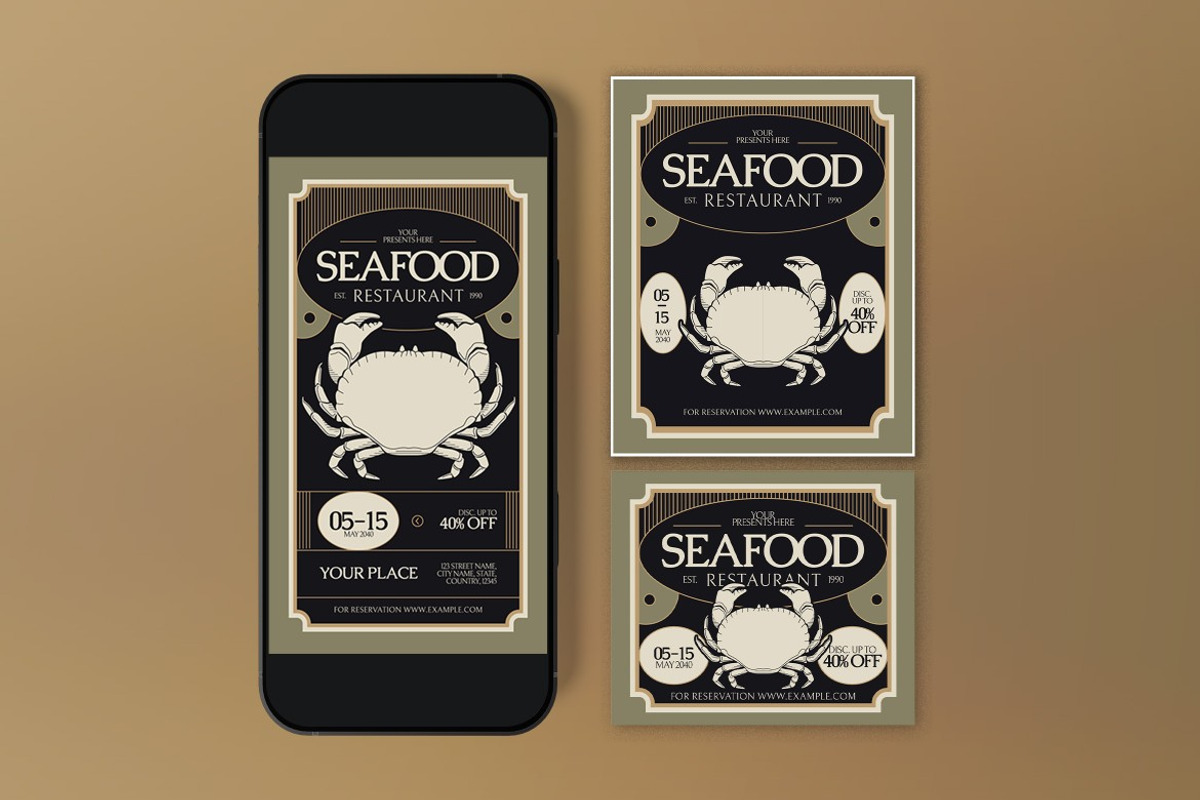 Restaurant Seafood Promotion Flyer preview 3