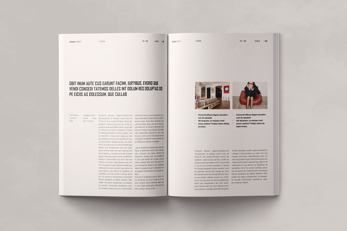 Modern Magazine Layout Template, a Magazine Template by ArtisanaAura (Photo 15 of 23)
