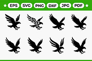 Eagle Flying Attack Silhouette, an Object Graphic by Artonix (Thumbnail 1 of 3)
