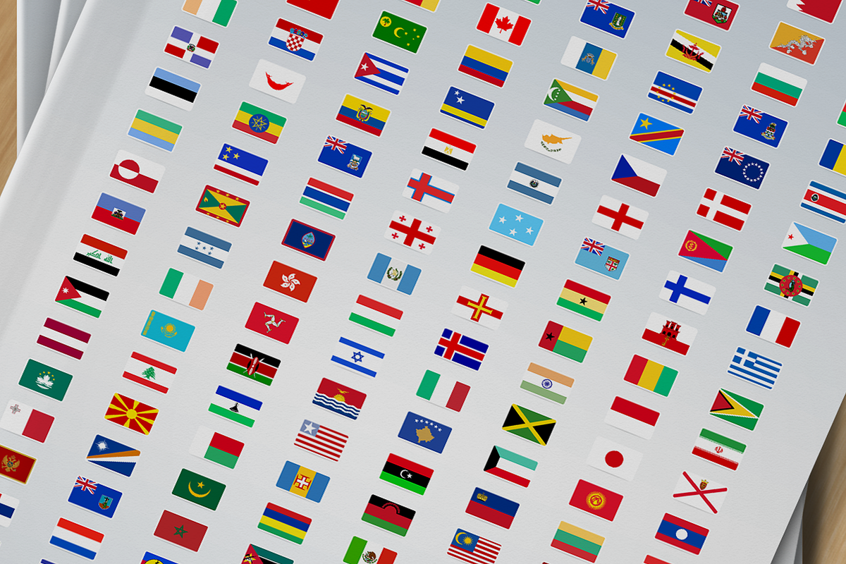 Flat Flags (228 Flags PNG/ICO/ICNS), a Solid Icon by alpercakici (Photo 5 of 6)