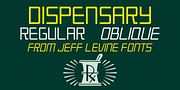 Dispensary JNL, a Sans Serif Font by Jeff Levine Fonts (Thumbnail 1 of 5)