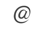 illustration of black at sign icon, an Outline Icon by RODINA (Thumbnail 1 of 3)