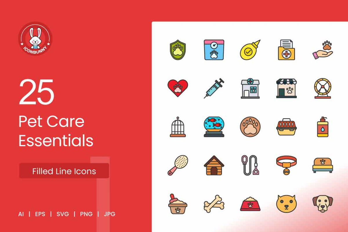 Pet Care Essentials Filled Line Icon, an Icon by IconBunny (Photo 1 of 2)