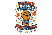 Power Progress Pyrotechnics Wall Art, a Background Graphic by LaseredNinja (Thumbnail 1 of 7)