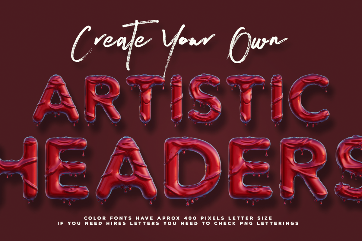 Liquido - 3D Color SVG Font, a Font by Deeezy (Photo 4 of 5)