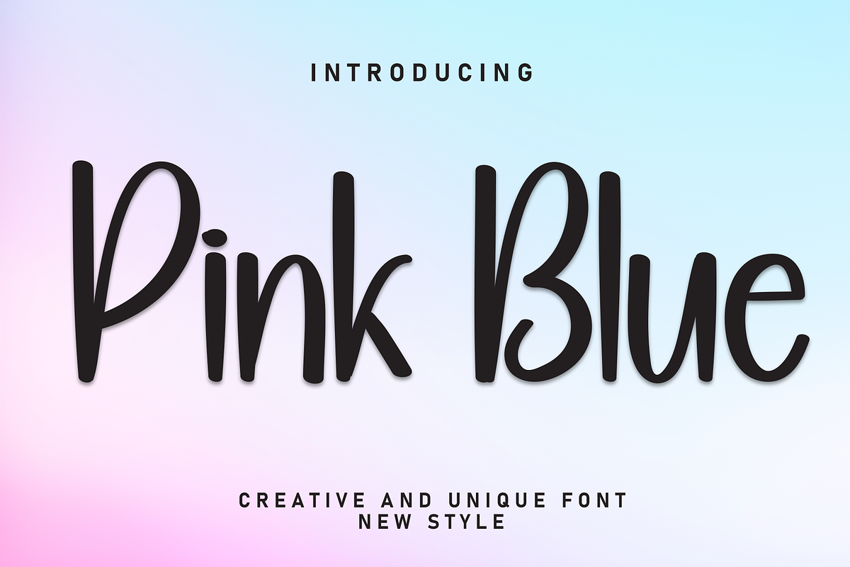 Pink Blue | Script Font, a Script Font by Scratchones (Photo 1 of 8)