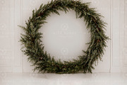 Christmas Wreath Digital Backdrop, a Layer Style Add-On by Wild Honey Design Co. (Thumbnail 2 of 2)