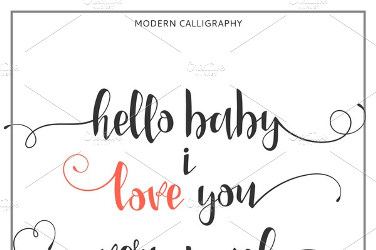 I love you. Calligraphic, an Illustration by Vectorist