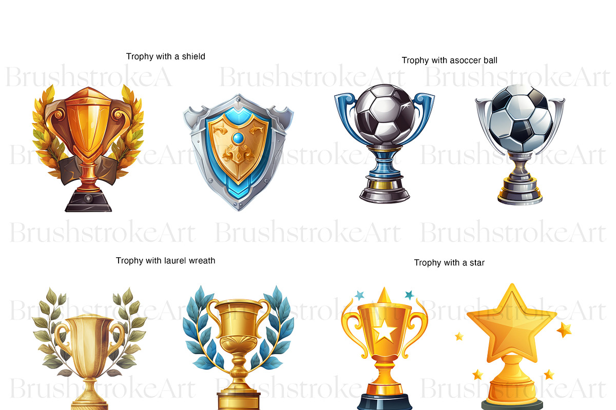 Trophy Illustrations Clipart, Trophy, a Decorative Illustration by BrushstrokeArtGB (Photo 2 of 9)