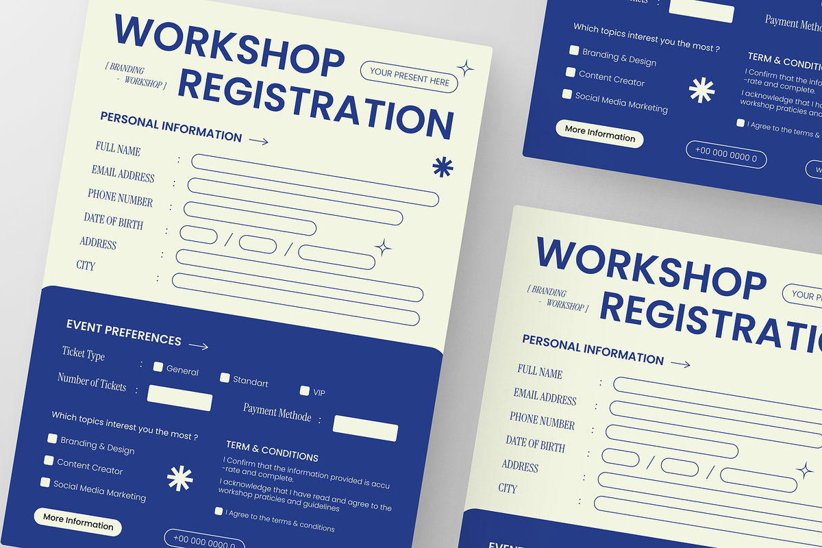 Minimalist Workshop Registration, a Flyer Template by Annora Studio (Photo 5 of 6)