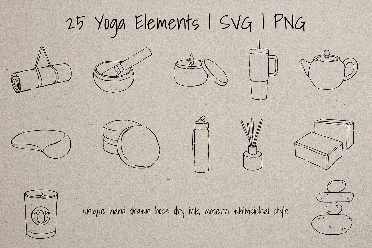Morning Yoga | Loose Sketch Bundle, a Sport Illustration by Artalia (Photo 3 of 5)