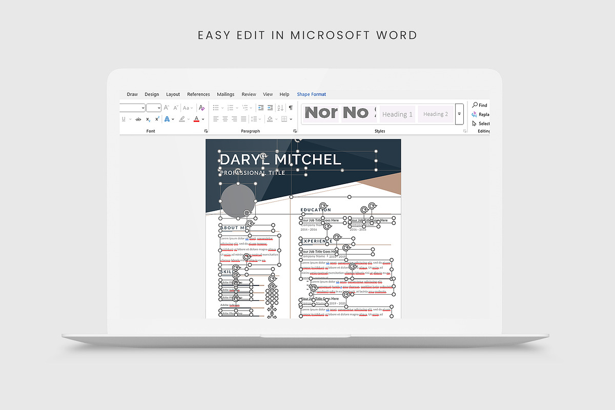 Minimal Resume Template | Word & PSD preview 6