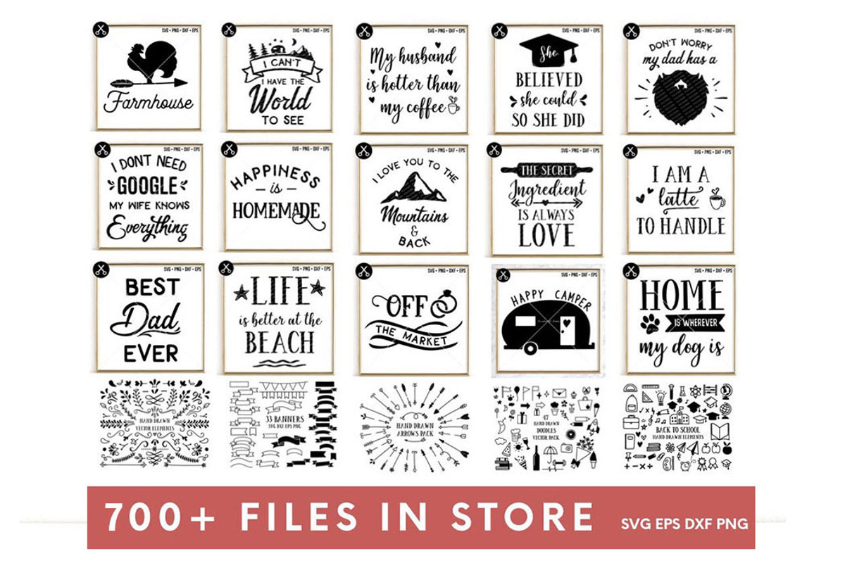 Over 700 SVG Files - SVG Bundle, an Illustration by Craft House SVG