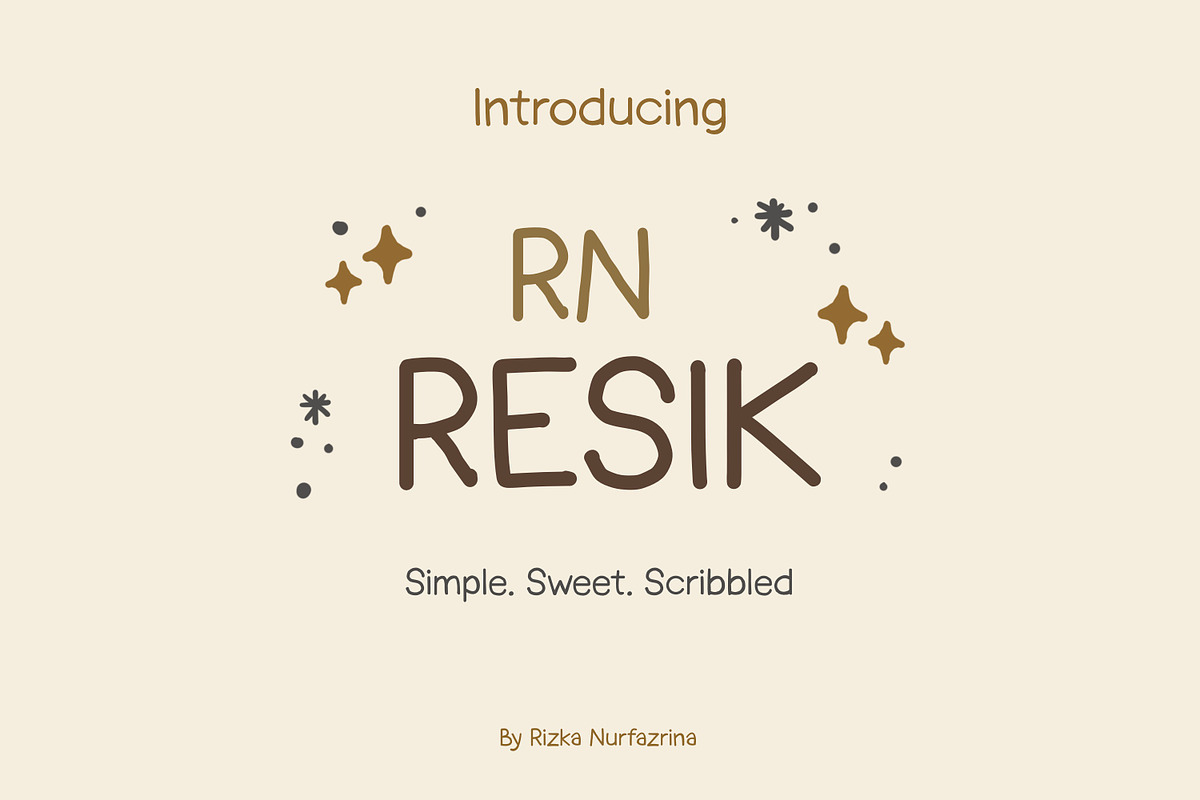 RN Resik - Handwriting font, a Handwritten Font by RizkaNurfazrina (Photo 1 of 10)