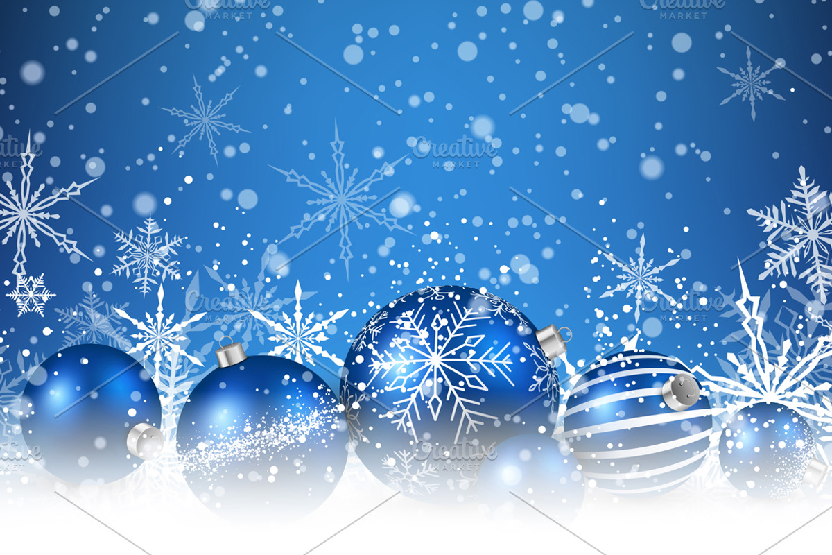 Big blue Christmas and New Year set, a Decorative Illustration by Vjom (Photo 13 of 21)