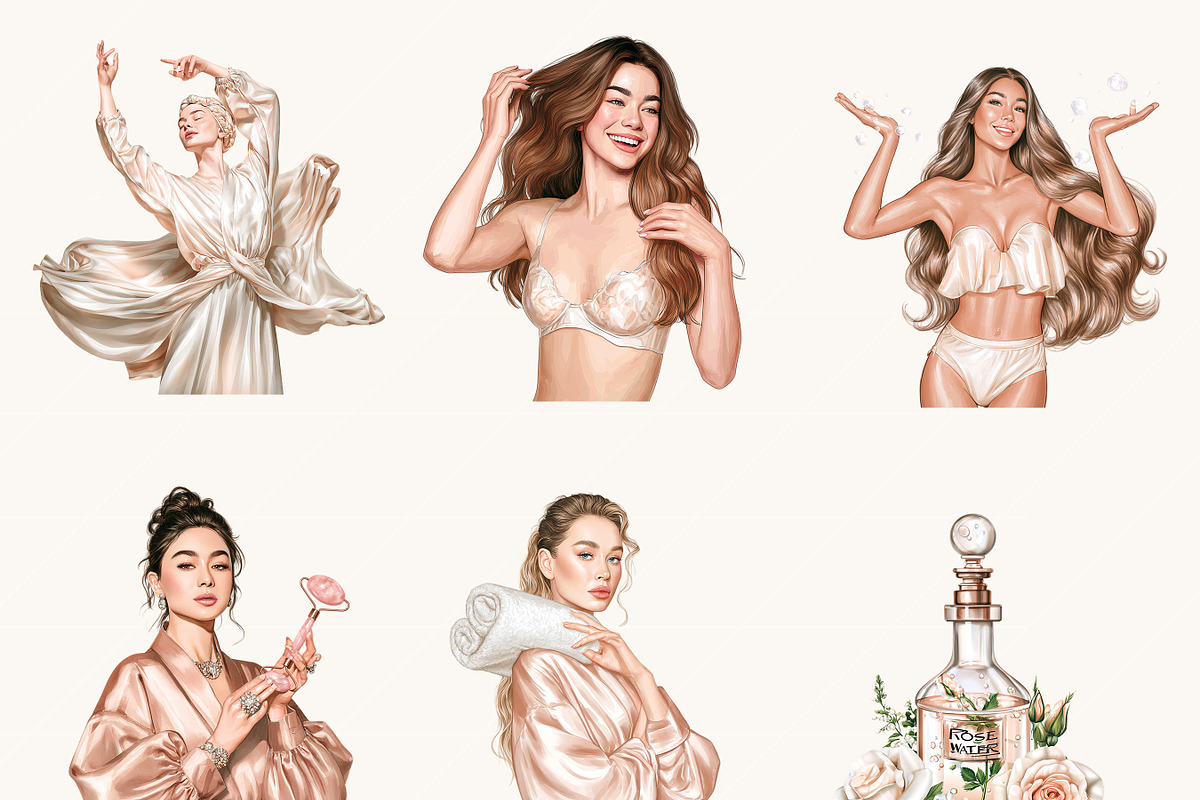 Self Care Women Spa Relaxation, a Person Illustration by BusyDaydesign (Photo 5 of 9)