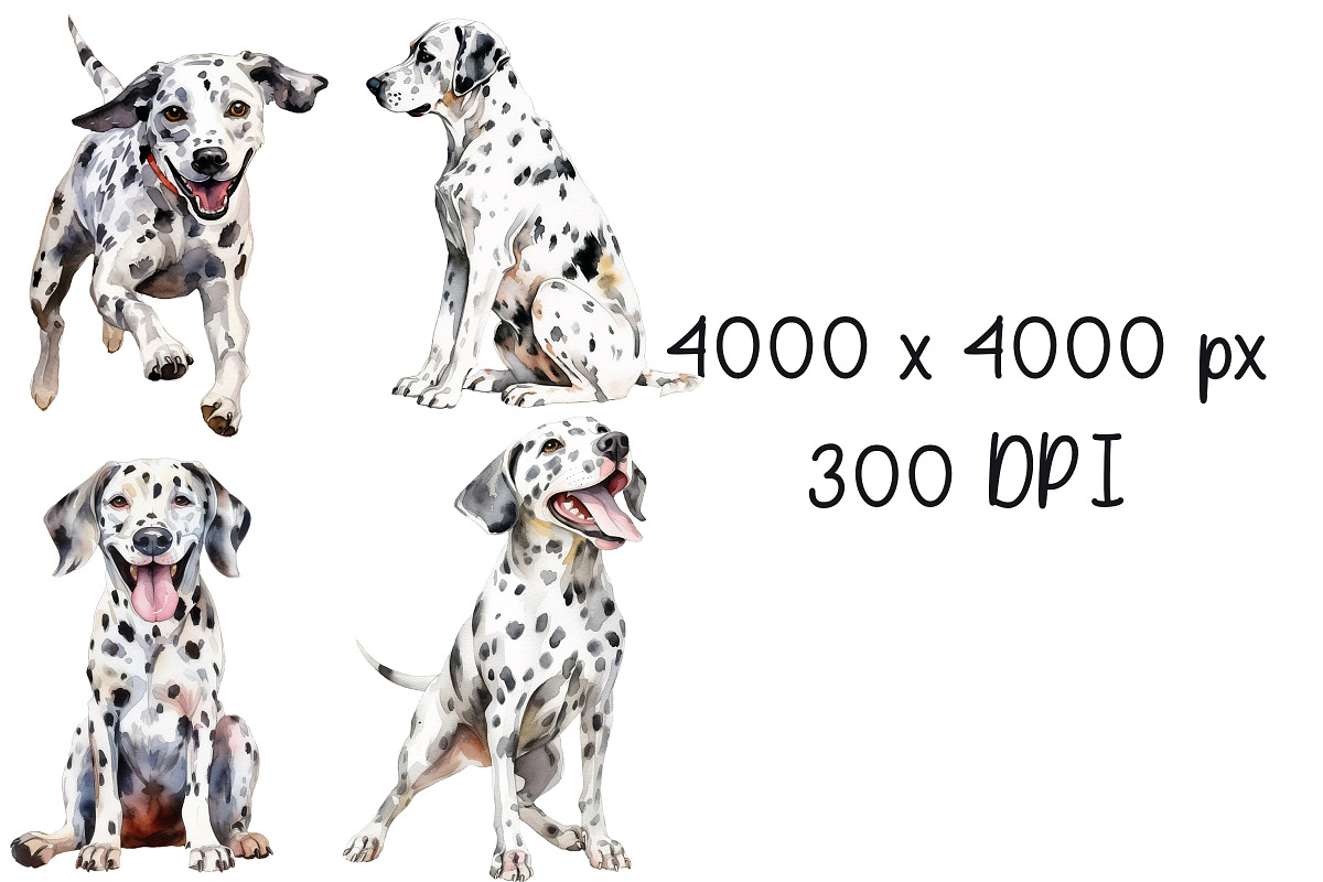 Dalmatians Watercolor Clipart Bundle, an Animal Illustration by Pet Cave (Photo 3 of 3)