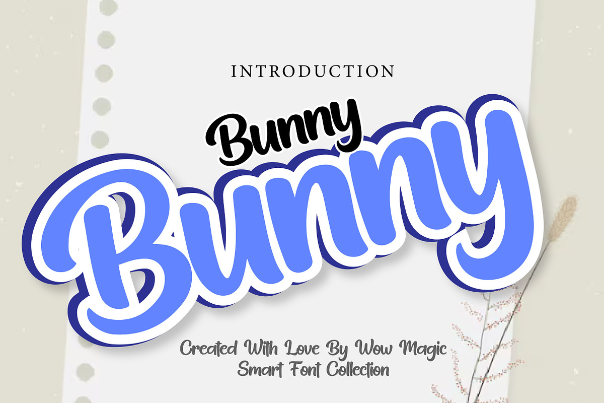 Bunny, a Handwritten Font by Wow Magic (Photo 1 of 3)