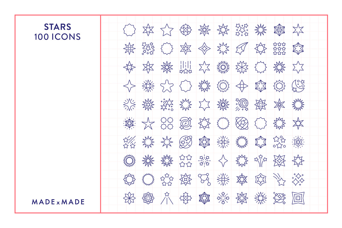 Stars Icons, an Outline Icon by Made by Made (Photo 5 of 7)