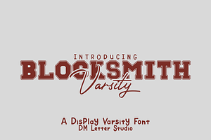 Blocksmith Varsity, a Serif Font by Dm Studio
