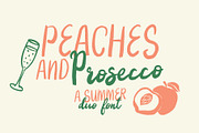 Peaches & Prosecco a Summer Duo Font, a Handwritten Font by BilberryCreates (Thumbnail 1 of 12)