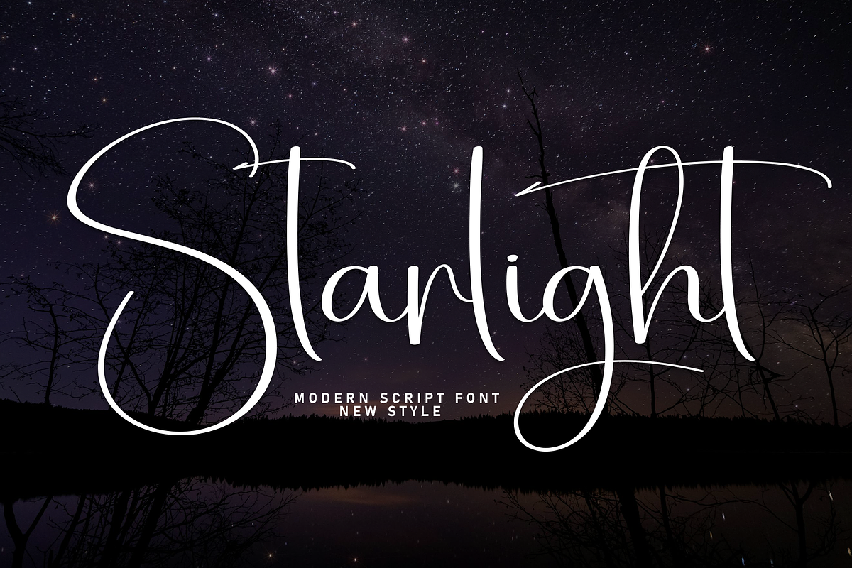 Starlight | Script Font, a Handwritten Font by Scratchones (Photo 1 of 9)
