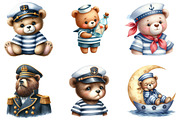 Bear Sailor Nautical Clipart, an Illustration by DreamArtGraphic (Thumbnail 4 of 5)
