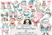 Pastel Christmas Clipart, a Seasonal Illustration by Design Market (Thumbnail 1 of 5)