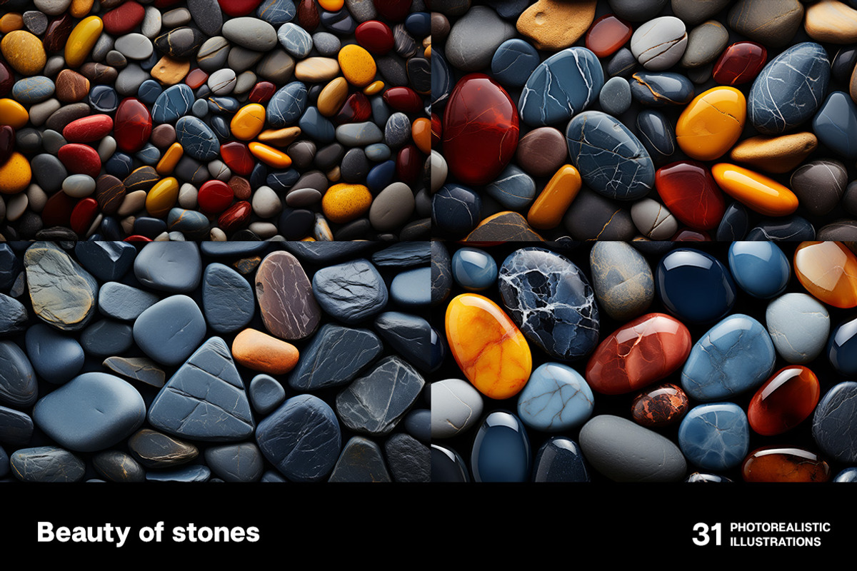 Beauty of stones. 31 images, a Decorative Illustration by Handmadefont (Photo 2 of 11)