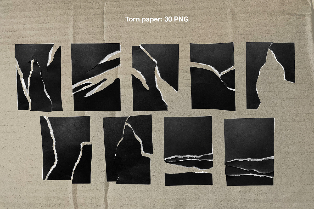 Torn Paper Bundle 85 PNG, PSD, an Object Graphic by Marie T (Photo 5 of 13)