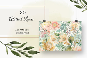 Watercolor Summer Floral Pattern