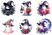 Witch Ghost & Roses Halloween, an Illustration by DreamArtGraphic (Thumbnail 4 of 5)