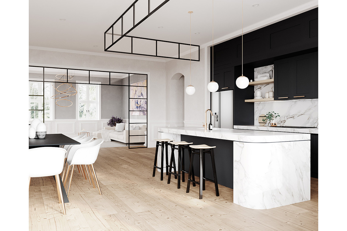 Contemporary Living - Tricorn Black, an Architecture 3D Model by 3DCargo (Photo 1 of 12)
