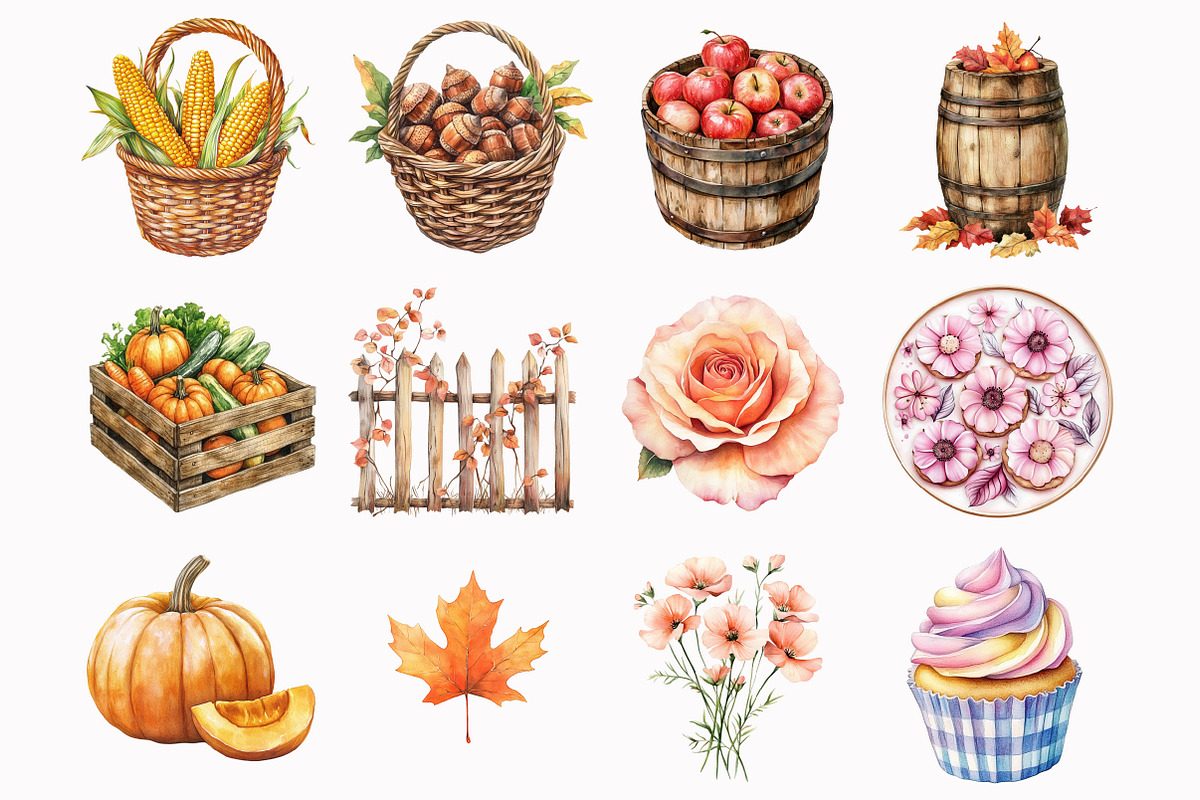 Cottagecore Fall Clipart, an Illustration by Design Market (Photo 4 of 5)
