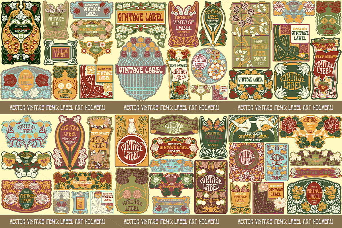 Covers Art Nouveau - mega set, a Decorative Illustration by Stanislav Kharchevskyi (Photo 9 of 10)