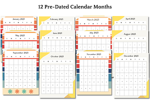 Retro 2023 Calendar Planner Template