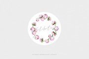 Pink Peonies and Eucalyptus clipart, a Decorative Illustration by ReachDreams (Thumbnail 10 of 10)