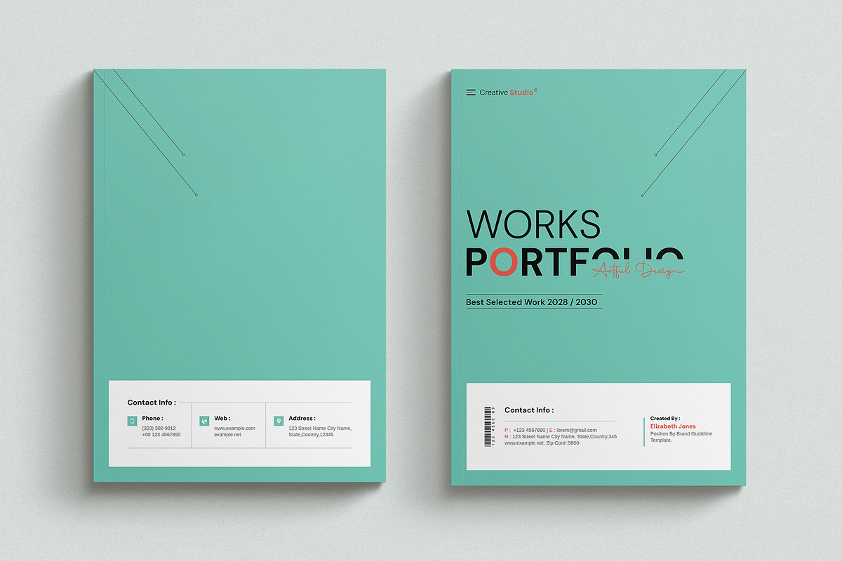 Works Portfolio Template | CANVA, a Brochure Template by Cleffon_Graphic_Studio (Photo 8 of 8)