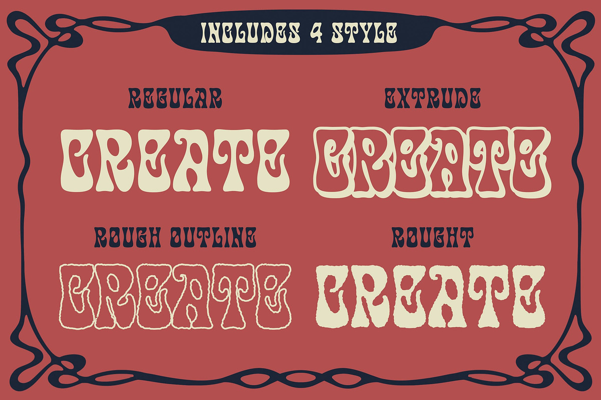 Disco Paradise – a Psychedelic Font, a Slab Serif Font by Blankids Studio (Photo 9 of 10)