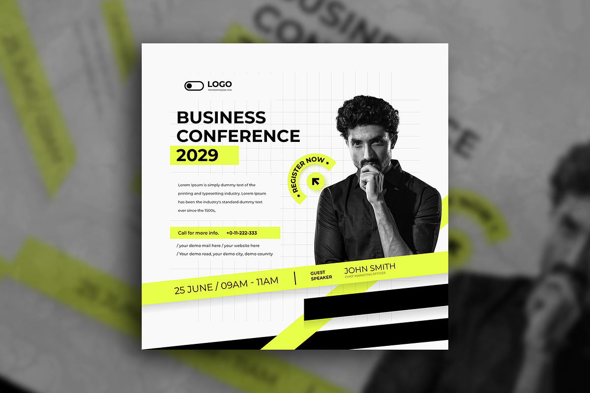 Conference social media template, a Social Media Template by Tanmoy Topu (Photo 6 of 6)