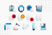 Dental Care 3D Icons, an Object 3D Model by HacaStudio (Thumbnail 4 of 4)