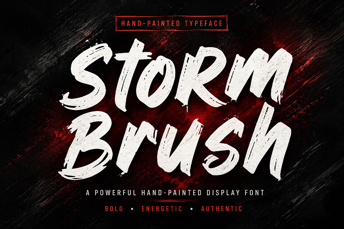 Storm Brush, a Slab Serif Font by Wow Magic (Photo 1 of 4)