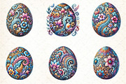Watercolor Easter Egg Clipart, an Illustration by DreamCafeArt (Thumbnail 3 of 5)