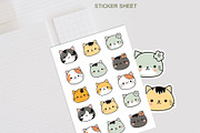 Cat Faces Sticker Pack, an Animal Illustration by natalisart (Thumbnail 3 of 5)