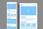 Blog Website Wireframe Layout, a Wireframe Template by MightyDesign (Thumbnail 2 of 6)