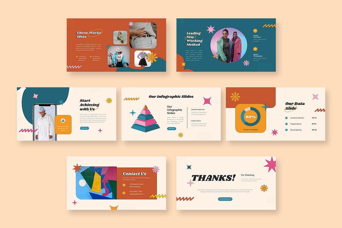 Nuretro- Retro PowerPoint Template, a Presentation Template by Premast (Photo 3 of 3)