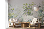 Garden Retreat botanical wall mural, a Wallpaper Graphic by Timofi Art (Thumbnail 11 of 15)